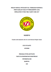 Peran Modal Intelektual Terhadap Kinerja Perusahaan Pada PT Primarindo Asia Infrastructure Tbk Tahun 2008-2017