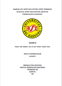 Dampak Fee Audit dan Tenure Audit Terhadap Kualitas Audit Pada Kantor Akuntan Publik di Kota Bandung