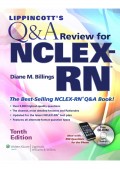 Lippincott’s Q&A Review for   NCLEX-RN TENTH EDITION