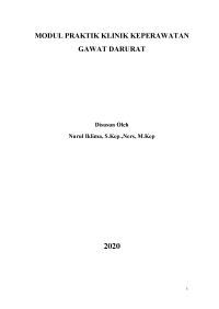 MODUL PRAKTIK KLINIK KEPERAWATAN GAWAT DARURAT