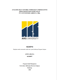 ANALISIS SELF CONTROL TERHADAP CYBERLOAFING 
BEHAVIOUR PADA KARYAWAN 
PT COTTONINDO ARIESTA TBK.