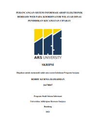 PERANCANGAN SISTEM INFORMASI ARSIP ELEKTRONIK 
BERBASIS WEB PADA KOORDINATOR WILAYAH DINAS 
PENDIDIKAN KECAMATAN CIPARAY