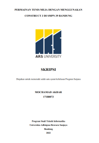 PERMAINAN TENIS MEJA DENGAN MENGGUNAKAN 
CONSTRUCT 3 DI SMPN 39 BANDUNG