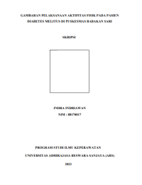 GAMBARAN PELAKSANAAN AKTIFITAS FISIK PADA PASIEN DIABETES MELITUS DI PUSKESMAS BABAKAN SARI