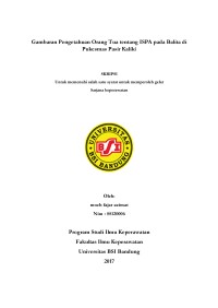 Gambaran Pengetahuan Orang Tua Tentang ISPA di Puskesmas Pasir Kaliki.