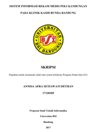 Sistem Informasi Rekam Medis Poli Kandungan Pada Klinik Kasih Bunda Bandung