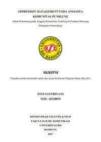 Impression Management pada Anggota Komunitas  Punklung (Studi Dramaturgi pada Anggota Komunitas Punklung di Parakan Muncang Kabupaten Sumedang