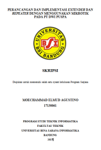 Perancangan dan Implementasi Extender dan Repeater dengan Menggunakan Mikrotik pada PT. Dwi Puspa