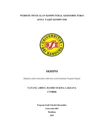 WEBSITE PENJUALAN KOMPUTER & AKSESORIS TOKO AINUL YAQIN KOMPUTER