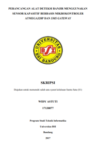 Perancangan Alat Deteksi Banjir Menggunakan Sensor Kapasitif Berbasis Mikrokontroller ATMEGA328P dan SMS Gateway