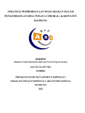 STRATEGI PEMBERDAYAAN MASYARAKAT DALAM 
PENGEMBANGAN DESA WISATA CIBURIAL, KABUPATEN 
BANDUNG