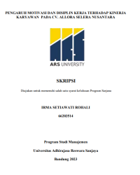 PENGARUH MOTIVASI DAN DISIPLIN KERJA TERHADAP KINERJA KARYAWAN PADA CV. ALLORA SELERA NUSANTARA