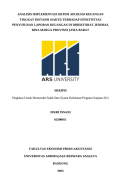 ANALISIS IMPLEMENTASI SISTEM APLIKASI KEUANGAN 
TINGKAT INSTANSI (SAKTI) TERHADAP EFEKTIVITAS 
PENYUSUNAN LAPORAN KEUANGAN DI DIREKTORAT JENDRAL 
BINA MARGA PROVINSI JAWA BARAT