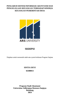 PENGARUH SISTEM INFORMASI AKUNTANSI DAN 
PENGELOLAAN KEUANGAN TERHADAP KINERJA 
KEUANGAN PEMERINTAH DESA