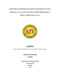 IMPLEMENTASI METODE TIME SERIES DECOMPOSTION UNTUK PERAMALAN LALU LINTAS JANGKA PENDEK BERDASARKAN WAKTU TEMPUH DAN CUACA